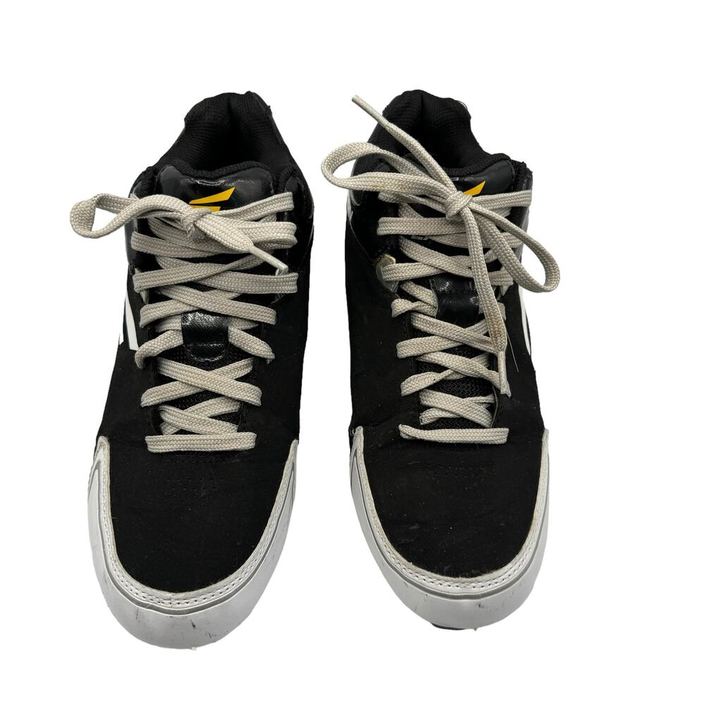 Easton Elite Mid-Top Baseball Cleats, Size 9.5, Black & White Athletic Shoes